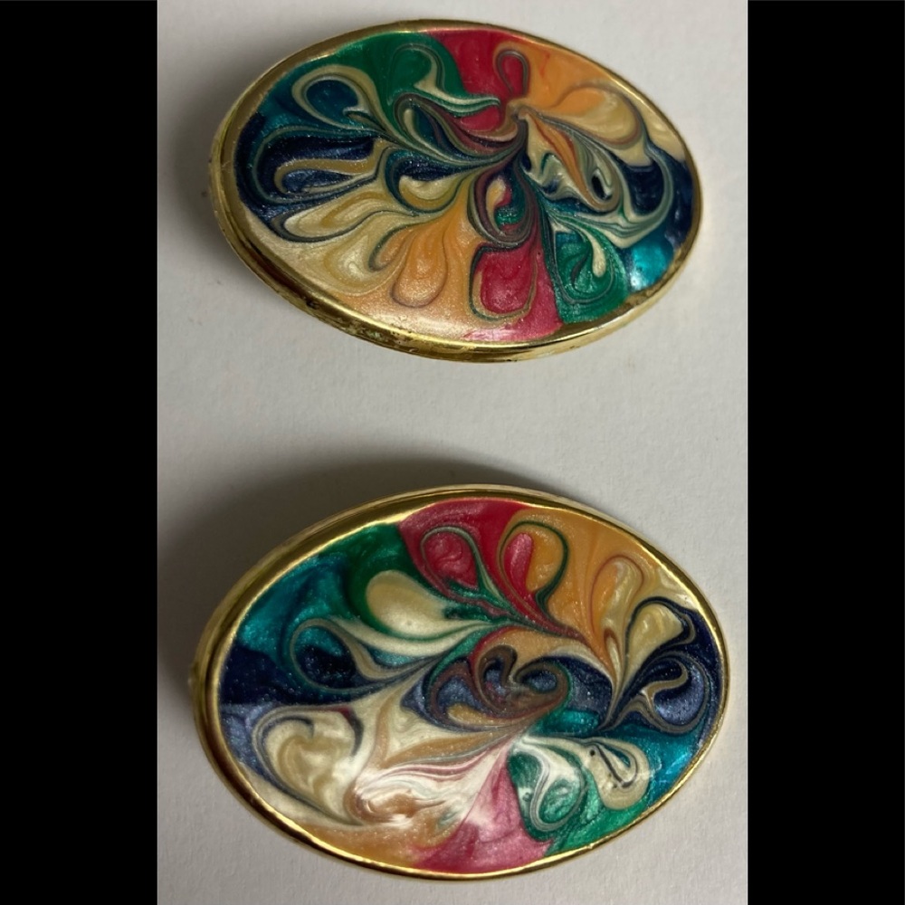Art Deco 80’s post earrings
